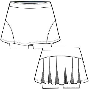 Tennis skirt template Clearance