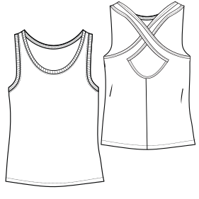 Fashion sewing patterns for LADIES T-Shirts Sport tank top 9158