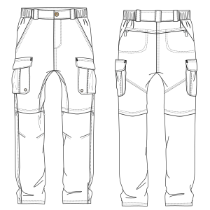 Slim Fit Cargo Pants PDF Sewing Pattern Sizes 28 29 30 Slim Fit Cargo ...