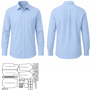 Moldes de confeccion para HOMBRES Camisas Camisa 10167