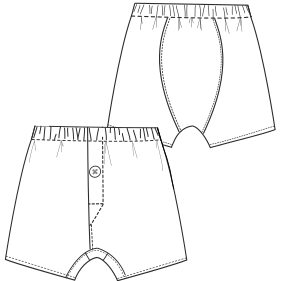 Patrones Ropa interior Hombres - Descarga PDF y DXF